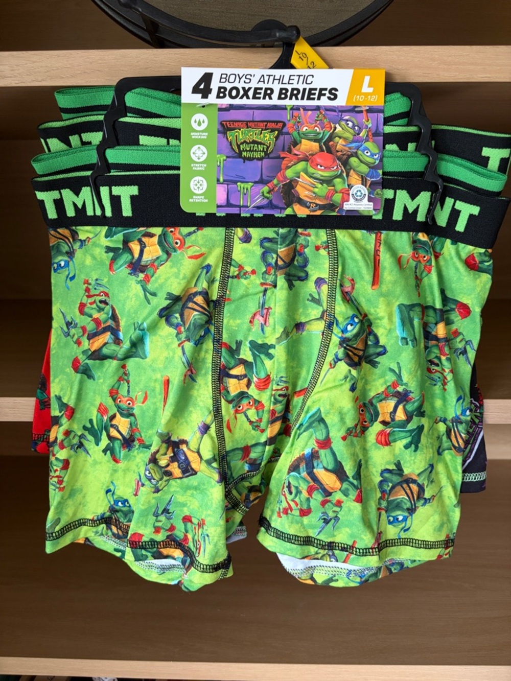 ✨2/$18✨NWT•4-Pk Boys Athletic Boxer Briefs Teenage Mutant Ninja Turtles L 10/12